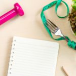 Dieting plan with homemade healthy salad at home, Healthy eating lifestyle and diet concept